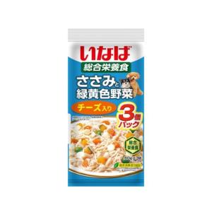 いなばペットフード ささみと緑黄色野菜 チーズ入り 60g×3袋 [ドッグフード 犬 餌 エサ ゼリータイプ] QDR-143 爆買