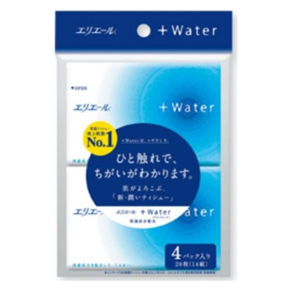 大王製紙 エリエール ＋Water(プラス ウォーター) ポケット [ティシュー 肌に優しい 保湿 ...