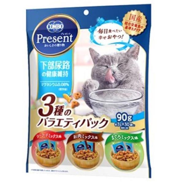 日本ペット COMBO(コンボ) プレゼント キャット おやつ 下部尿路の健康維持 3種のバラエティ...