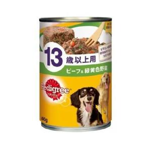 マースジャパン ペディグリー 缶 13歳以上用 ビーフ＆緑黄色野菜 [ドッグフード ウエットタイプ シニア犬] 400g