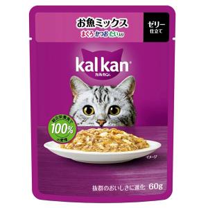 マースジャパン カルカン パウチ お魚ミックス まぐろ・かつお・たい入り [キャットフード 成猫用 ウェット 総合栄養食] 60g 爆買