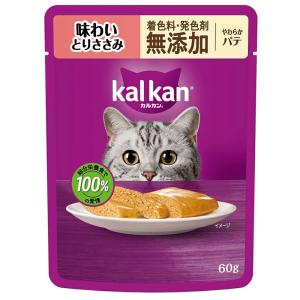 マースジャパン カルカン パウチ やわらかパテ 味わい とりささみ 着色料・発色剤 無添加 [キャットフード 猫用 ウェット] 60g 爆買