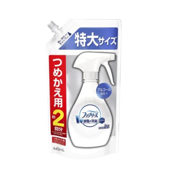 P&amp;G ファブリーズ ダブル除菌 無香料 アルコール成分 (つめかえ用) 特大 [布用 除菌 消臭 ...