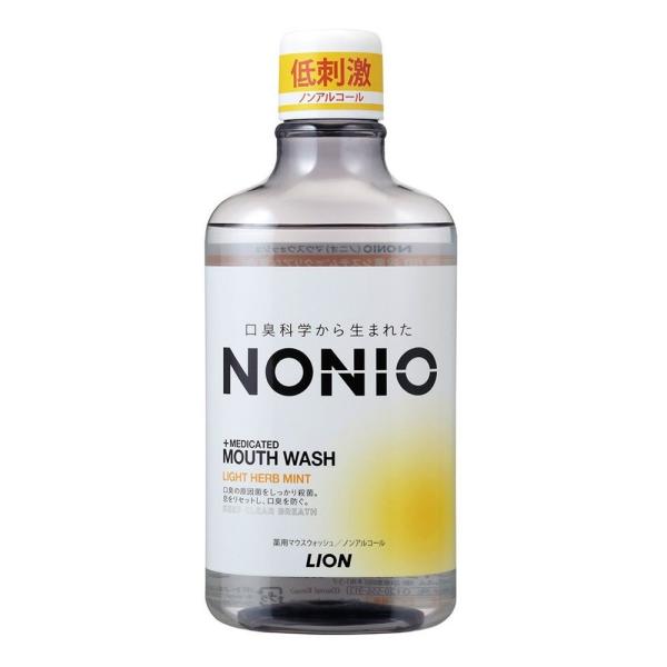 LION(ライオン) NONIO(ノニオ) マウスウォッシュ ノンアルコールライトハーブミント 本体...