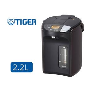 タイガー 蒸気レスVE電気まほうびん とく子さん 2.2Ｌ [電気 ポット 保温 節電 安全] PIS-A221 ブラウン(T)｜yamakishi