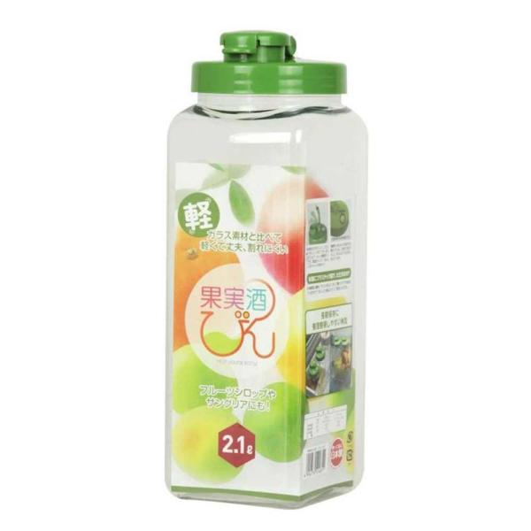 タケヤ化学工業 果実酒びん S型 スリム 2.1L [保存容器 果実酒瓶 プラスチック製 酢漬け 酵...