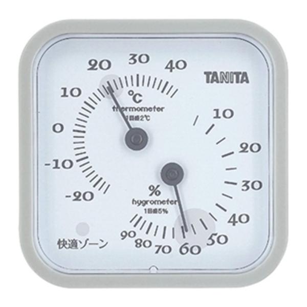 タニタ 温湿度計[熱中症 インフルエンザ 対策] TT-557 グレー