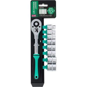 高儀（TAKAGI） ホルダー付きソケットレンチセット 9pcs差込角6.35mm