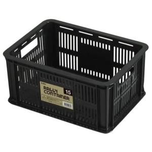 JEJアステージ (ASTAGE) ラリーコンテナ 14.8L ブラック [収納 メッシュ ボックス ケース 工具入れ 道具入れ アウトドア 積み重ね] #15B 【お一人様４点限り】