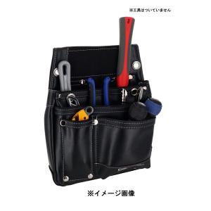 DBLTACT(ダブルタクト) 本革卓越 釘袋 2段 墨ツボケース付 ブラック