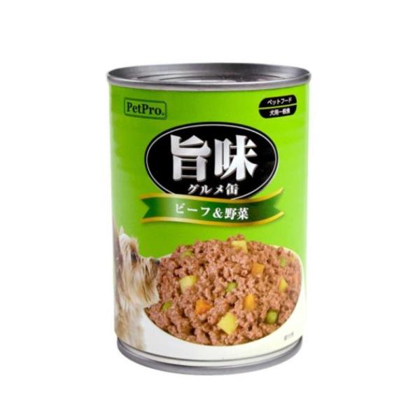 ペットプロ 旨味グルメ缶 ビーフ&amp;野菜 [犬 ドッグフード] 375g