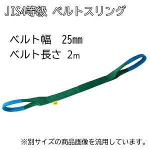 OH オーエッチ工業 JIS4等級 ベルトスリング ベルト幅25mm ベルト長さ2m [工具 吊具 運搬 荷役 吊り上げ 固定] GS4E25-20 爆買