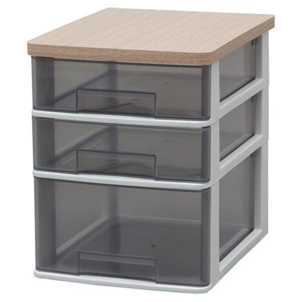 アイリスオーヤマ ウッドトップデスクチェスト フレンチオーク WTDC-421RF