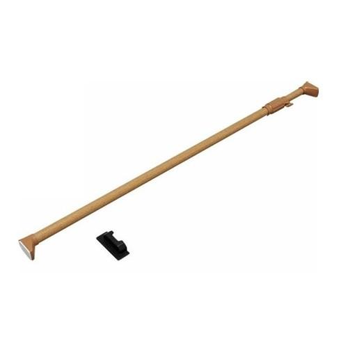 アイリスオーヤマ 木調強力伸縮棒　幅110〜190cm　ダークブラウン H-MNPJ-190