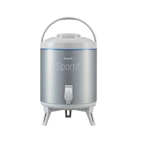 【在庫処分】ピーコック 【保温・保冷】キーパー(広口タイプ) 8.1L シルバー[レジャー アウトド...