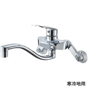 カクダイ シングルレバー混水栓 192-311 上向きパイプ フルメタル仕様