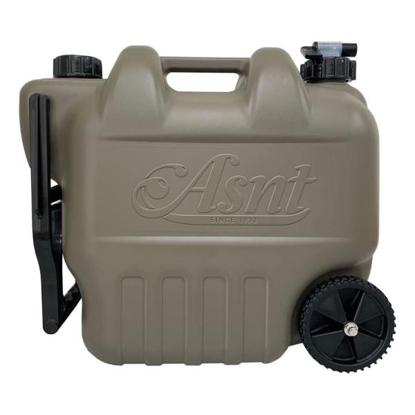 タンゲ化学工業 Asnt ホイールタンク 20L [水用 ポリタンク 移動] ミリタリーグレー【お一...