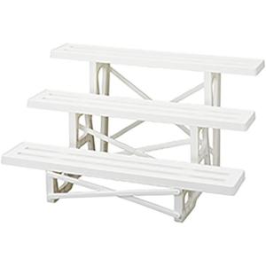 グリーンパル フラワースタンド 幅900mm 3段 [園芸用品 観葉植物 台] ホワイト 爆買