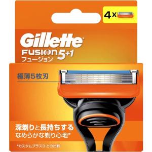 Gillette(ジレット) フュージョン5+1 替刃 極薄5枚刃 [シェービング シェーバー ひげ剃り カミソリ] 4個入り｜yamakishi