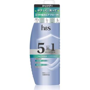 P&G h&s 5in1 マイルドモイスチャーシャンプーポンプ [ヘアケア かゆみ におい フケ予防 頭皮 保湿 ベタつき] 340g [医薬部外品]｜yamakishi