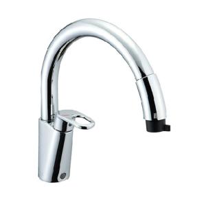 流し台用ハンドルシャワー付シングルレバー式混合栓(シャワー引出式) KVK 流し台用ハンドシャワー付シングルレバー式混合栓(シャワー引出式)