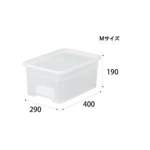 SANKA(サンカ) ナチュラ onbox(オンボックス) M クリア [収納ケース 片付け 押入れ キッチン 子ども部屋 おしゃれ シンプル] NOB-MCL