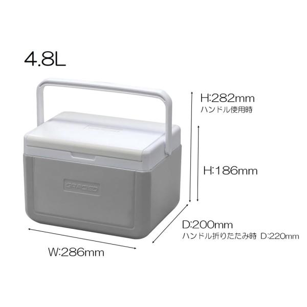 JEJアステージ クーラーボックス グラシード #5 グレー  4.8L [レジャー用品 アウトドア...