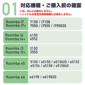 ルンバ バッテリー i7 i7+ e5 e6 ...の詳細画像1
