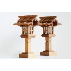 神棚 神具 仏具 やまこう 希少 神棚用 □ 菊型灯籠 黒 一対 □ 電装