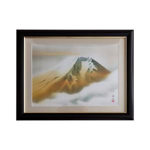 額 金富士 和風 モダン 飾り 縁起物 インテリア 伊藤渓山 日本画 大｜yamako-showten