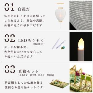初盆セット 新盆セット お盆用 提灯 3点 セ...の詳細画像2