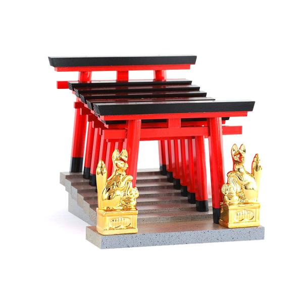 お札立て 伏見稲荷 朱の鳥居八門 金稲荷 神棚 神具 国産 ひのき 工房作り