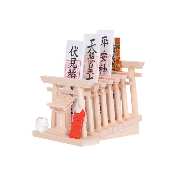 神棚 セット モダン 鳥居八門 白うさぎ 一番小さなお宮さん 神具 神宮鳥居 国産 ひのき 工房作り