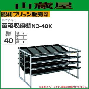 昭和ブリッジ 斜め収納式 苗箱収納棚 NC-60K 60枚(2列×5段×6枚) 全長