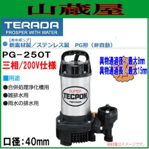 寺田ポンプ 水中ポンプ 汚水用 PG-250T 口径40mm 三相200V｜yamakura110