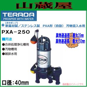 寺田ポンプ 水中ポンプ 汚水用 PG-250 口径40mm 単相100V : 山蔵屋