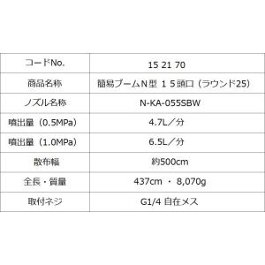 ヤマホ 動噴用噴口(ノズル) 簡易ブームN型噴...の詳細画像3