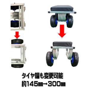 腰掛作業車 シンセイ アルミカート TC102...の詳細画像2