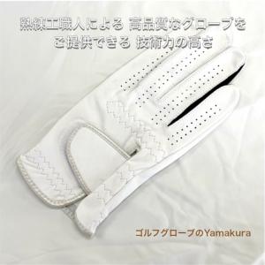 ゴルフグローブ 天然皮革 シルバー 右手着用 ...の詳細画像1