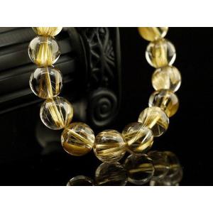 パワーストーン ブレスレット 高品質 ゴールドチルクォーツ 10.5mm