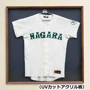 額縁 ユニフォーム額 こげ茶木目 大(L)サイズ UVカット アクリル板付き