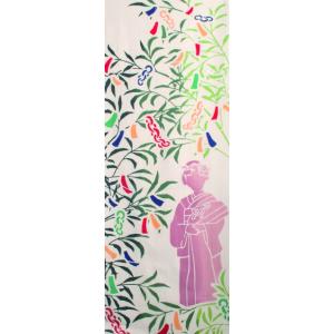 プレーリードッグ和布華 夏模様 手ぬぐい 七夕と舞妓