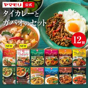 ギフト 食品 カレー レトルトカレー レトルト食品 お取り寄せ レトルト食品 ヤマモリ タイカレーとガパオ 11個セット タイ料理 辛口 中辛 3000円 台 誕生日