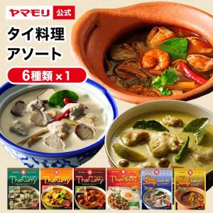 カレー レトルトカレー レトルト食品 お取り寄せグルメ レトルト食品 ヤマモリ アソートセット６品 タイ料理 プレゼント グリーンカレー ギフト 誕生日 父の日｜yamamori-ya