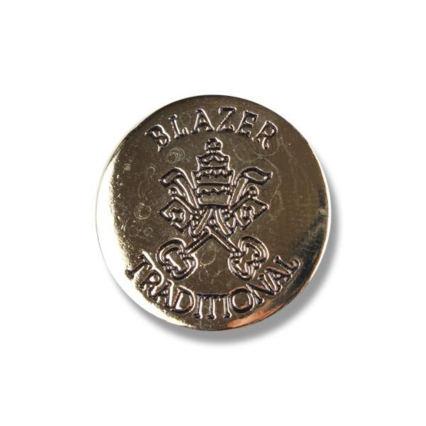 メタルボタン 1個から対応 スーツ・ジャケット向け 真鍮素材の高級品 ブレザーボタン ゴールド 15...