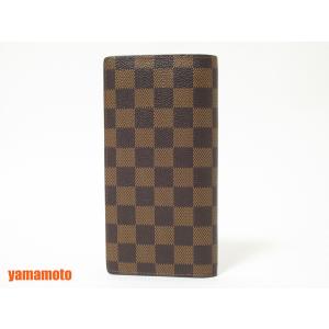 送料無料 LOUIS VUITTON ルイヴィトン ダミエ ポルトフォイユ ブラザ ファスナー小銭入れ 長財布 N60017 美品｜yamamoto7887