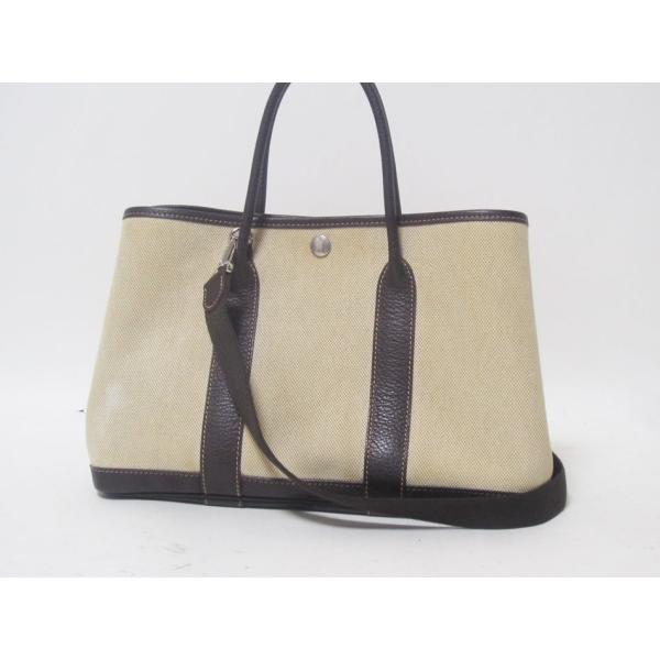 HERMES エルメス ガーデンパーティTPM ハンドバッグ ショルダーバッグ ストラップトワルアッ...