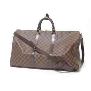 送料無料 LOUIS VUITTON ルイヴィトン ダミエ キーポル・バンドリエール55 ボストンバッグ 旅行 ストラップ付 N41414 美品｜yamamoto7887