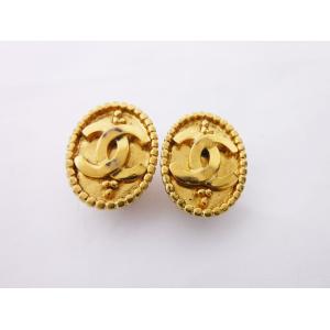 CHANEL（シャネル） 送料無料 ピアス メタル ストラス ゴールド ピンク