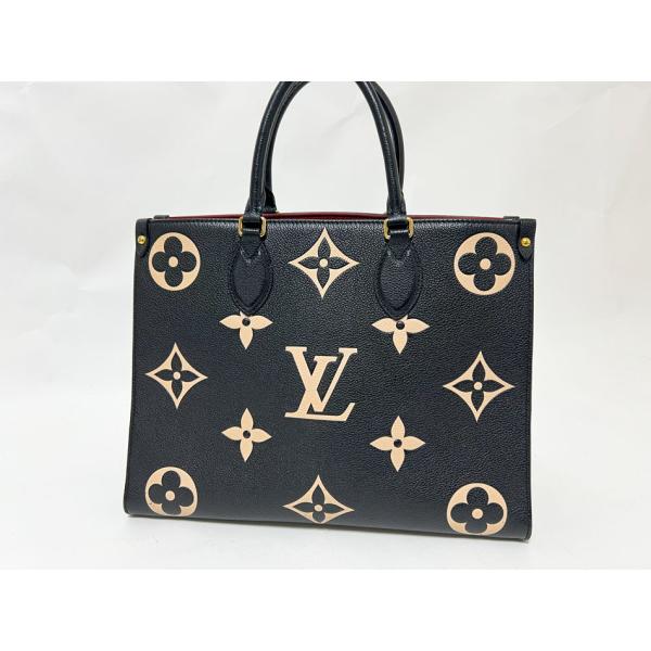 LOUIS VUITTON ルイヴィトン アンプラント オンザゴーMM ブラック ベージュ トートバ...